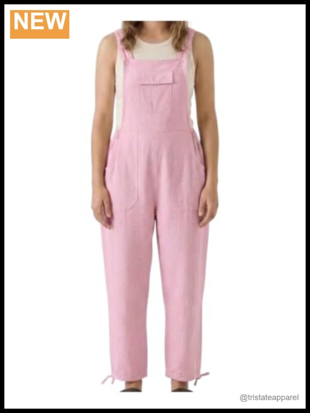 100% Cotton Boho Loose Fit Overalls Jumpsuit with Pockets